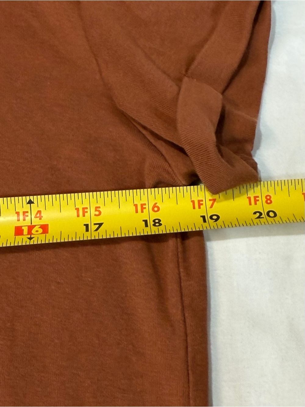 Bohme Essentials Short Sleeve Crewneck Tee Dress - Rust Brown - Picture 6 of 7